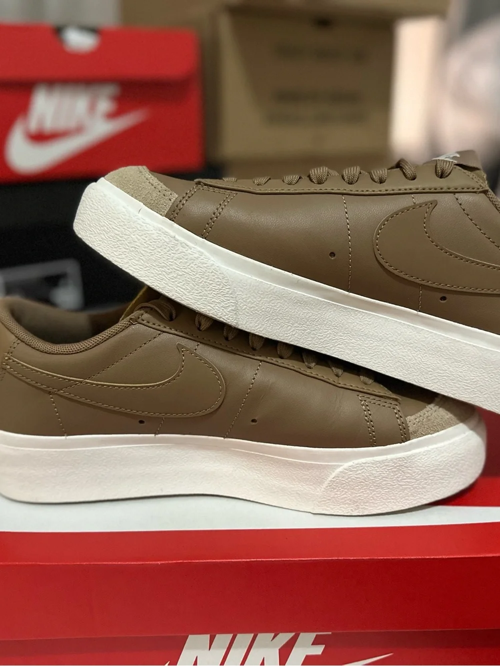 Nike Blazer Low Platform Dark Driftwood (Women's)
